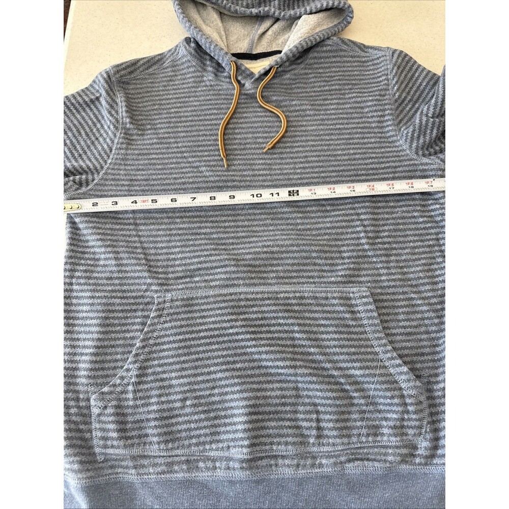 Levi’s Levi Strauss Co. Men’s Grey Striped Sweatshirt Pullover Hoodie Small - Picture 13 of 16